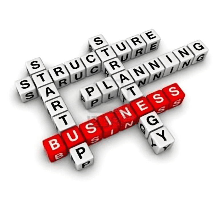 A crossword puzzle with the words business and structure.